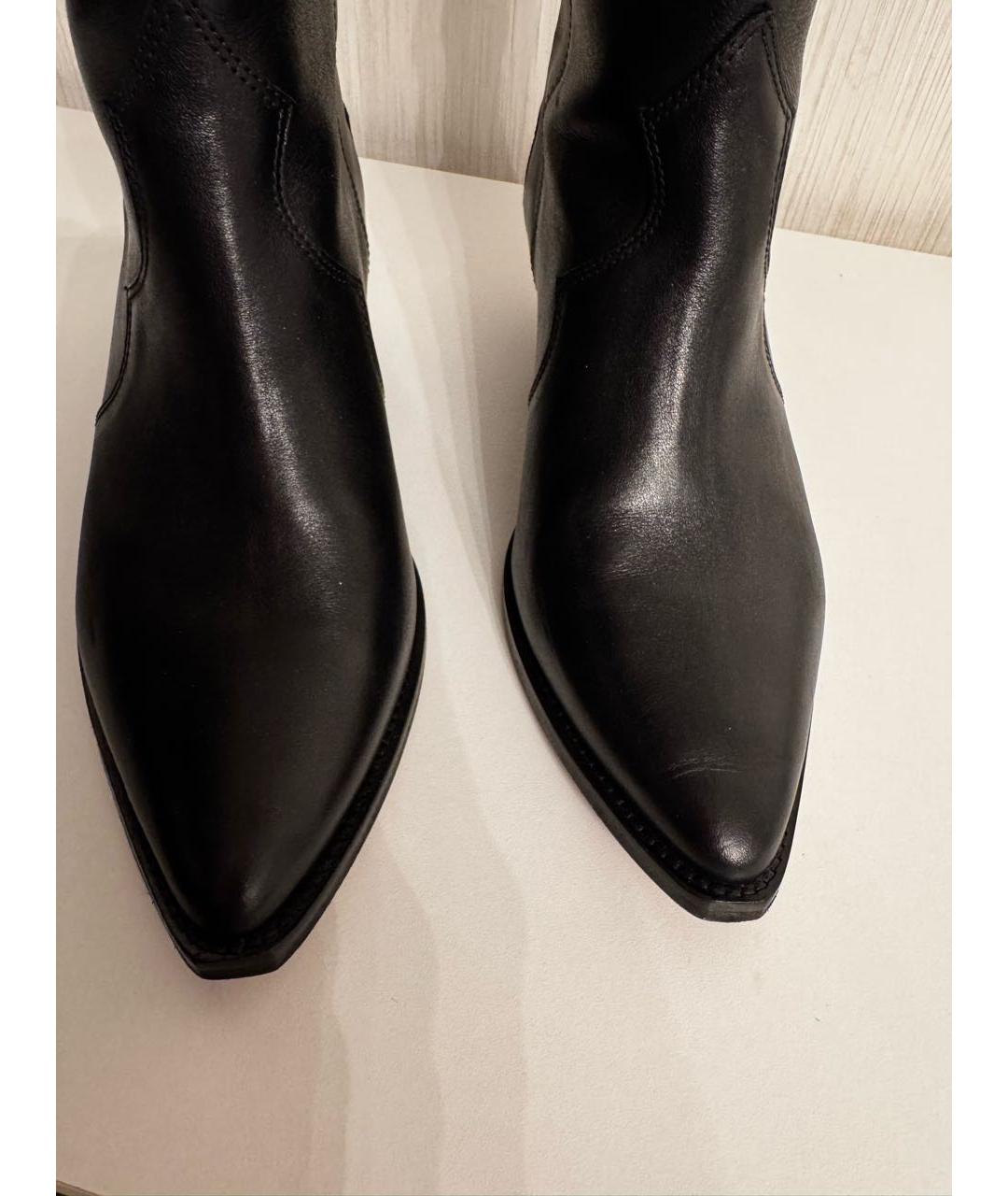 ISABEL MARANT Черные кожаные сапоги, фото 3