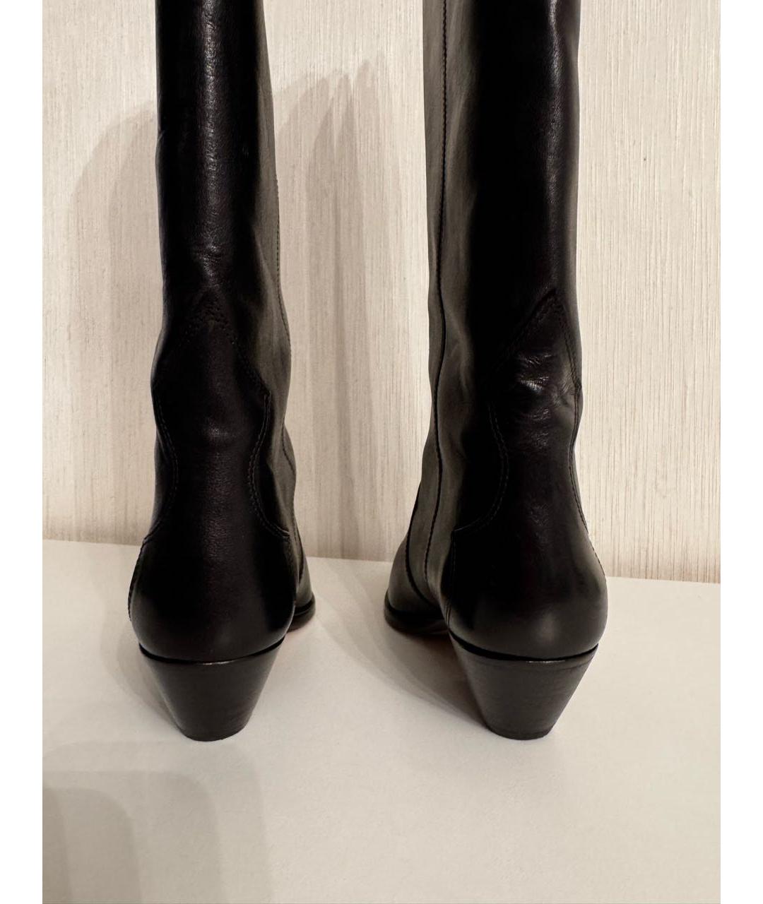 ISABEL MARANT Черные кожаные сапоги, фото 4