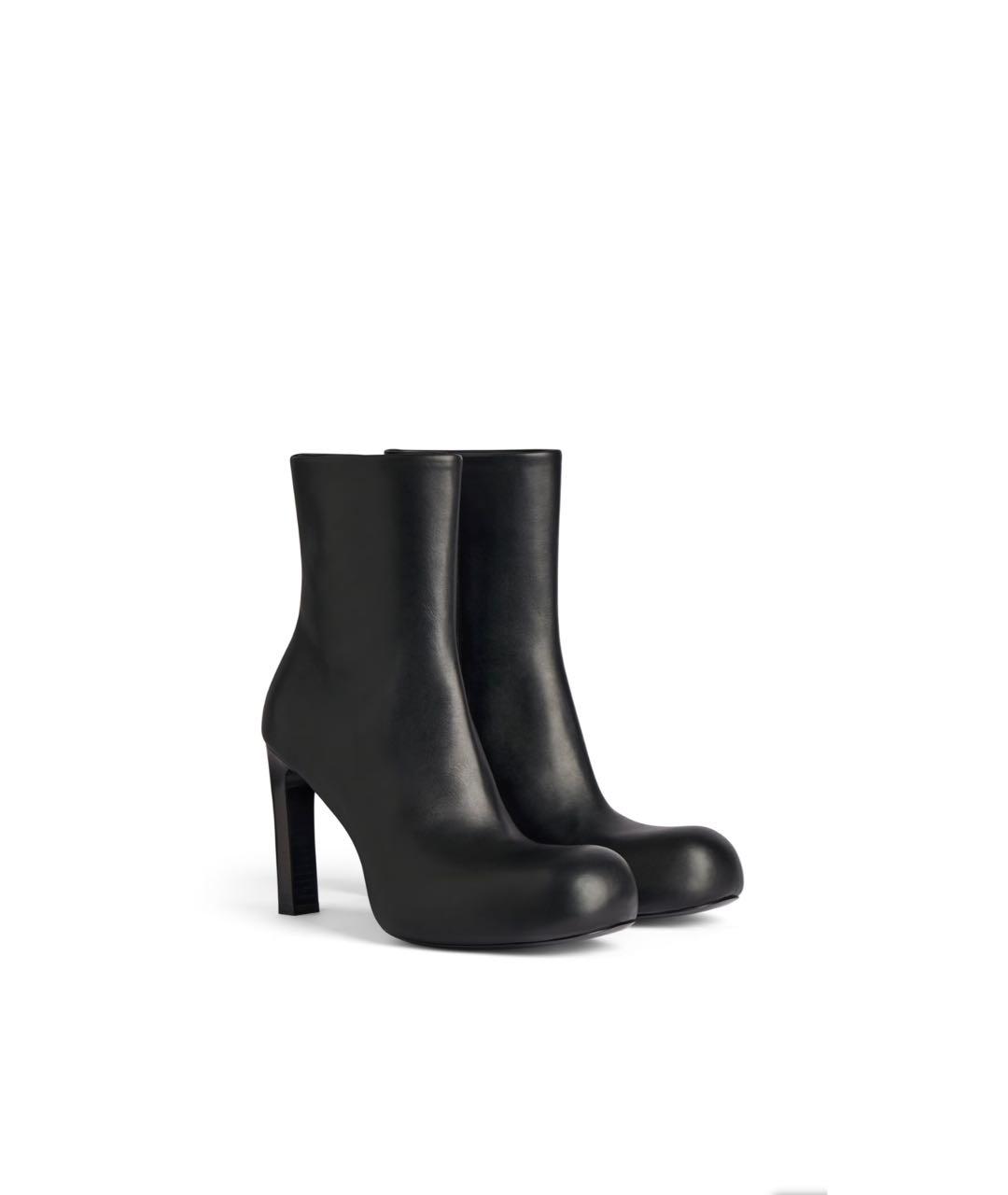 BALENCIAGA Черные кожаные ботильоны, фото 5