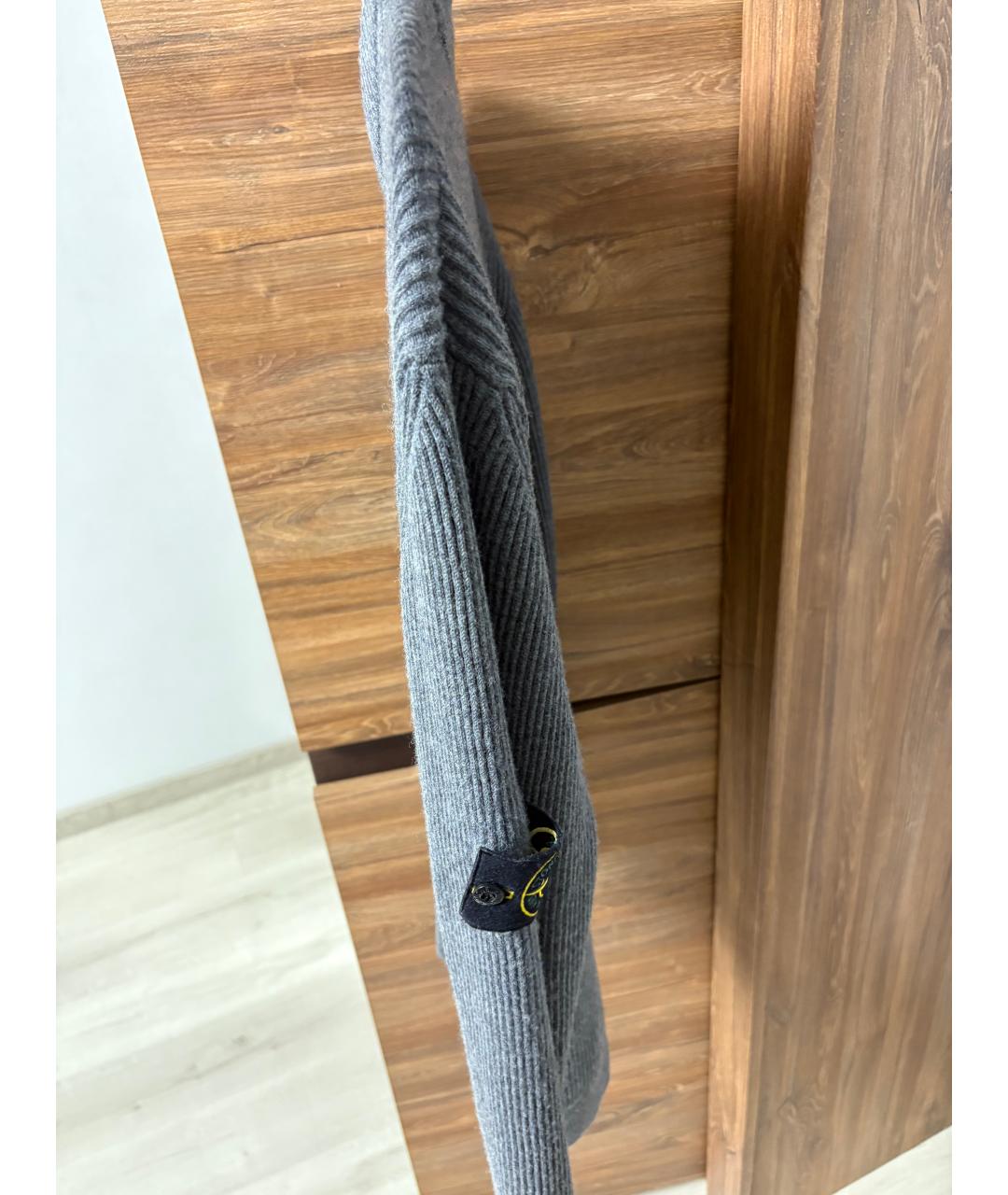 STONE ISLAND Серый хлопковый джемпер / свитер, фото 3