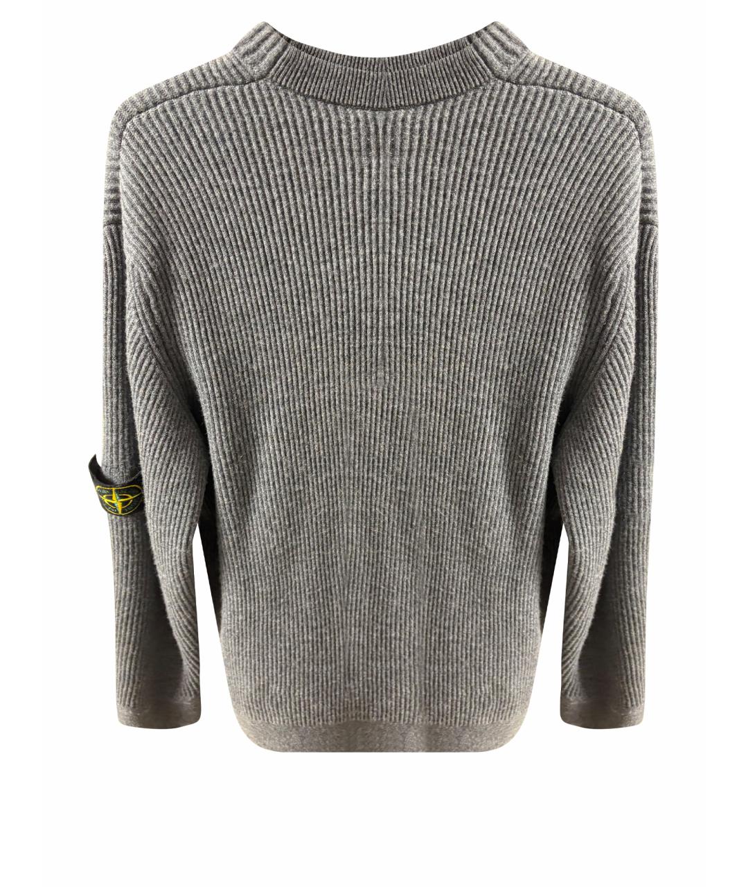 STONE ISLAND Серый хлопковый джемпер / свитер, фото 1