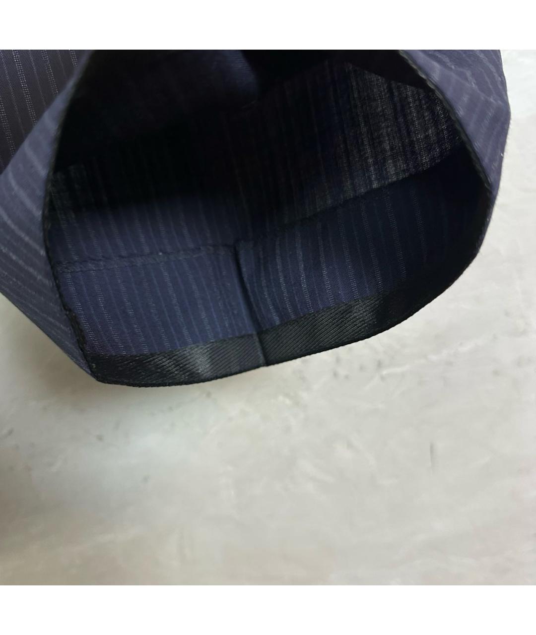 CORNELIANI Темно-синие шерстяные классические брюки, фото 7