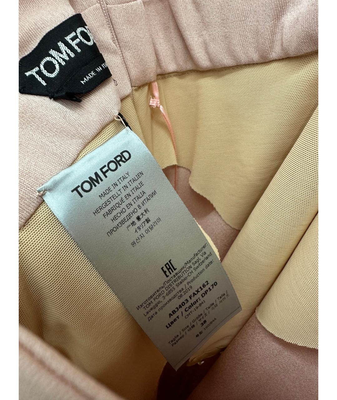 TOM FORD Коралловое шелковое повседневное платье, фото 3