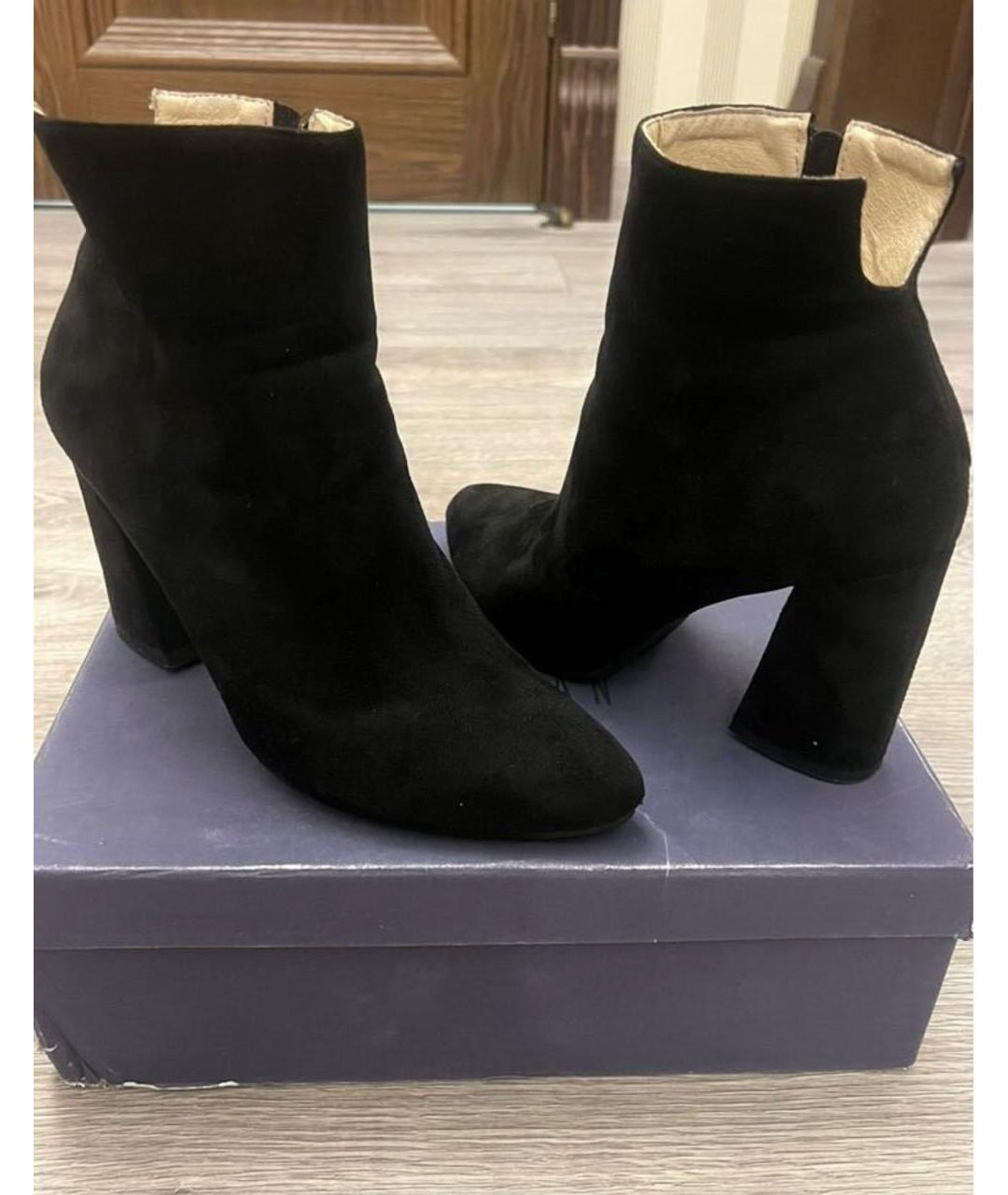 STUART WEITZMAN Черные замшевые ботильоны, фото 7