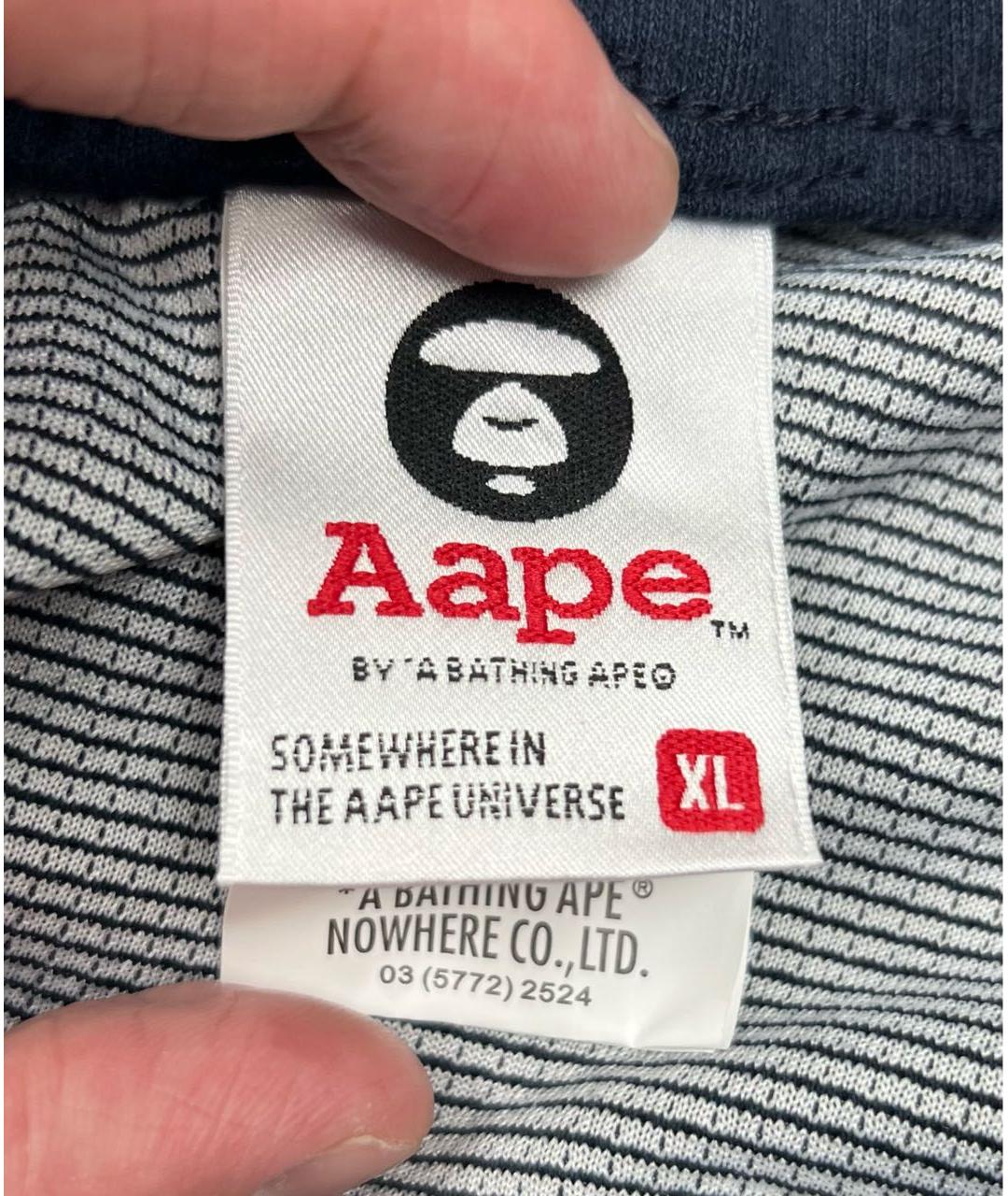 A BATHING APE Темно-синие хлопковые шорты, фото 3