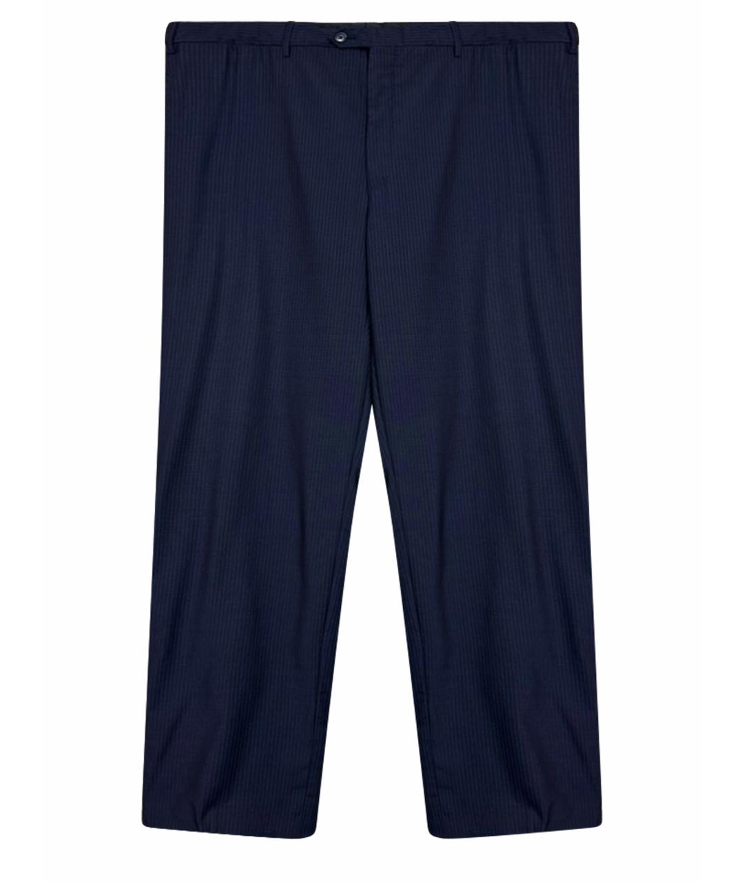 CORNELIANI Темно-синие шерстяные классические брюки, фото 1