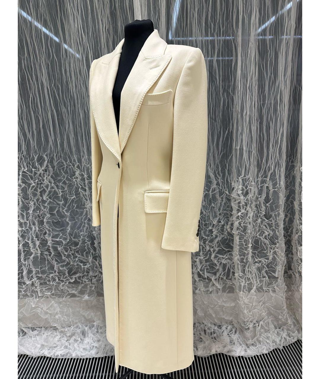 TOM FORD Белое шелковое пальто, фото 2