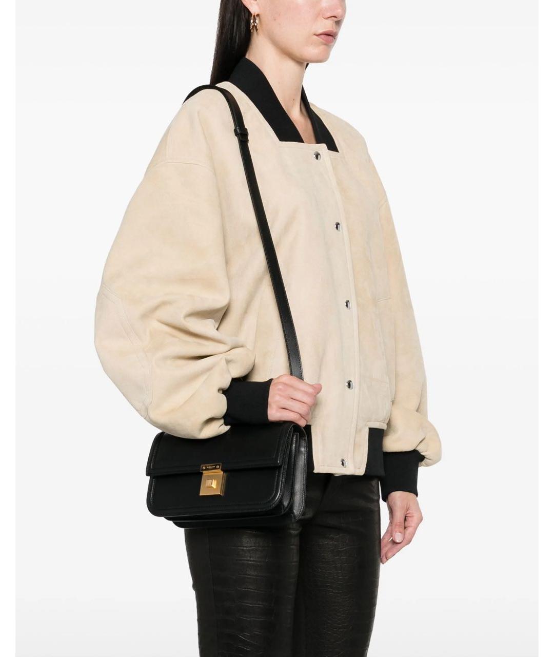 DEMELLIER Черная кожаная сумка через плечо, фото 2