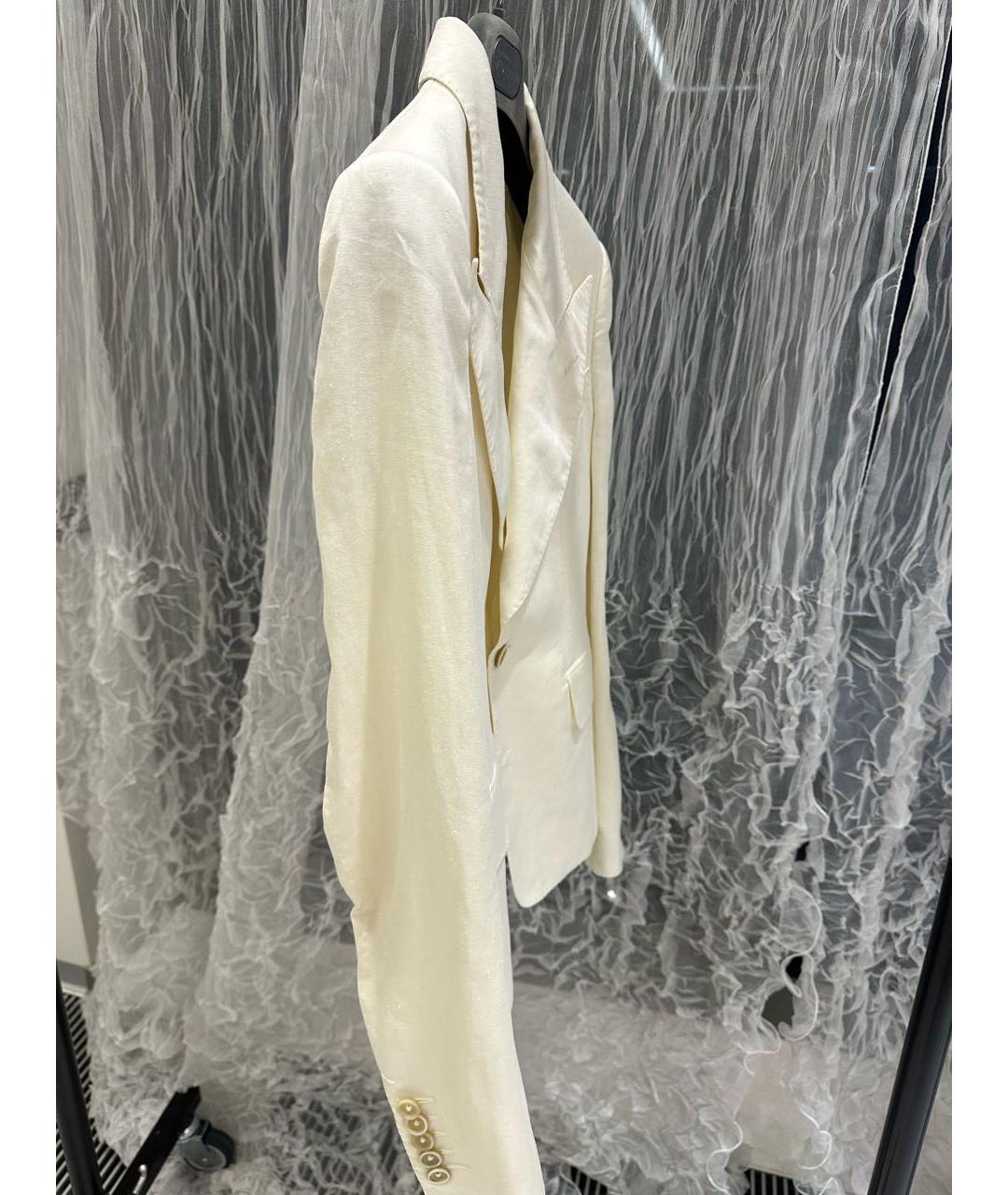 TOM FORD Белый льняной жакет/пиджак, фото 3