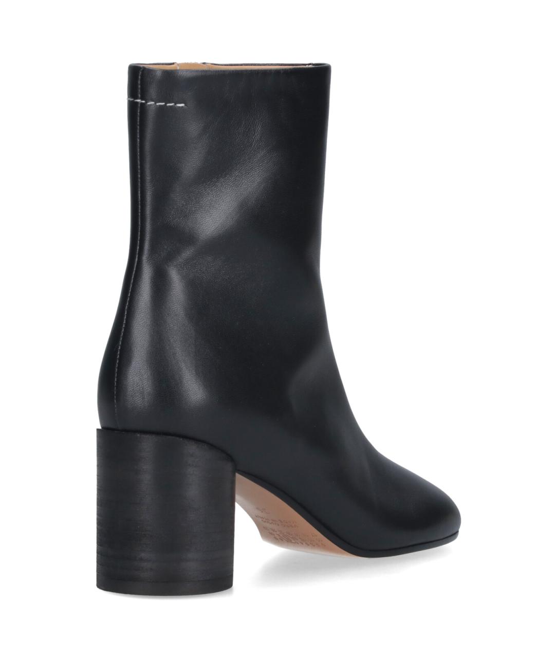 MM6 MAISON MARGIELA Черные кожаные ботинки, фото 4