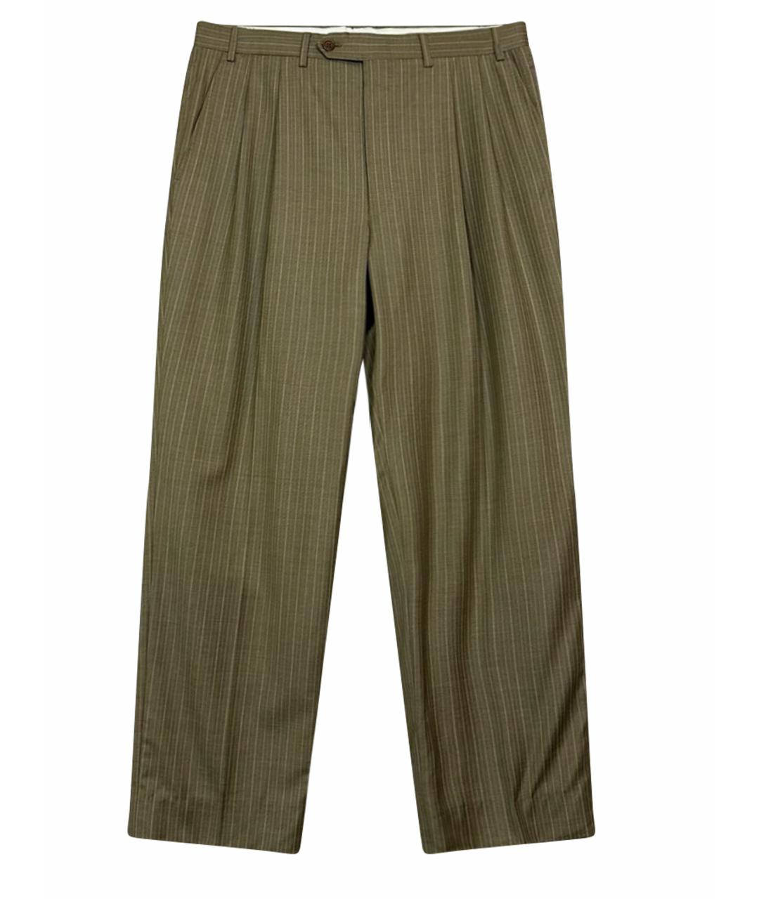 CANALI Бежевые шерстяные классические брюки, фото 1