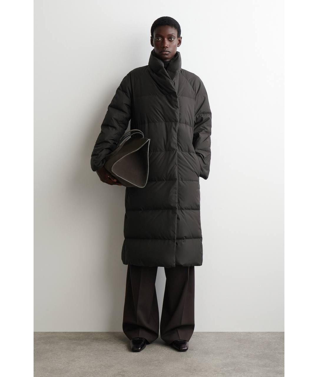 COS Коричневый полиамидовый пуховик, фото 2