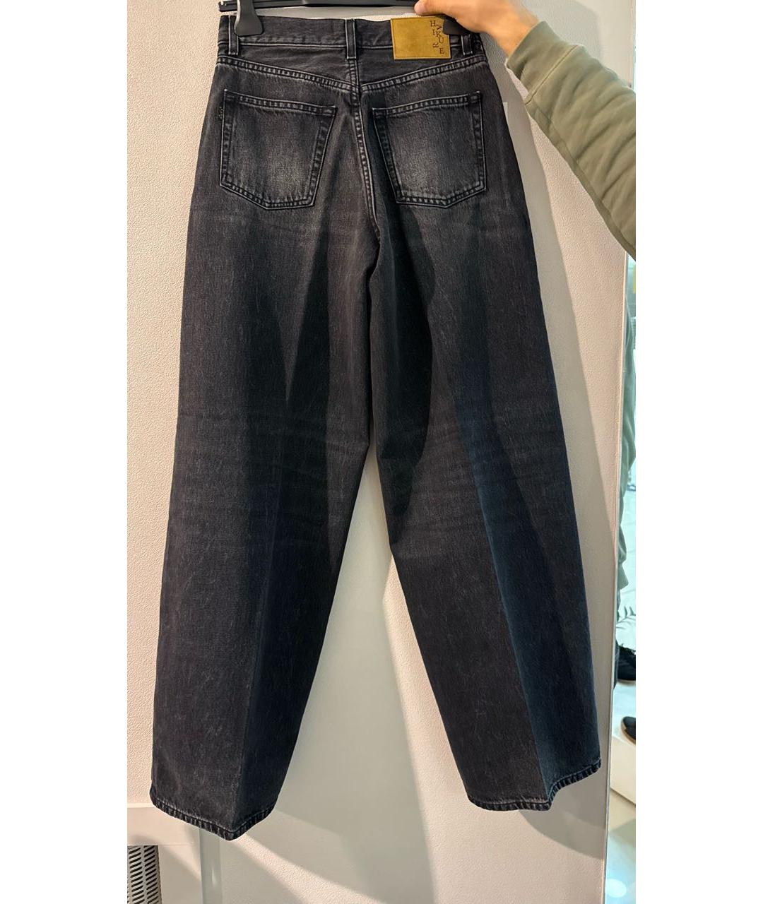 HAIKURE Антрацитовые хлопковые джинсы клеш, фото 2