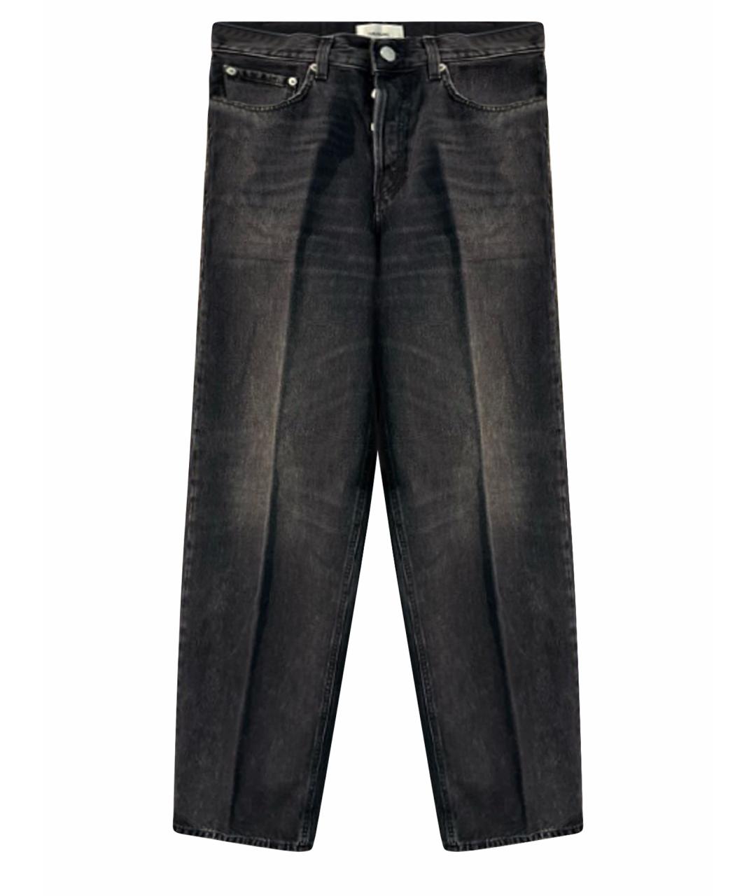 HAIKURE Антрацитовые хлопковые джинсы клеш, фото 1