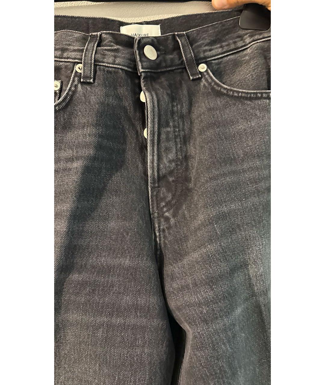 HAIKURE Антрацитовые хлопковые джинсы клеш, фото 3
