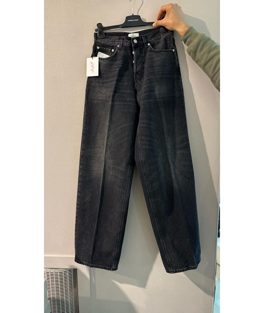 HAIKURE Антрацитовые хлопковые джинсы клеш, фото 8