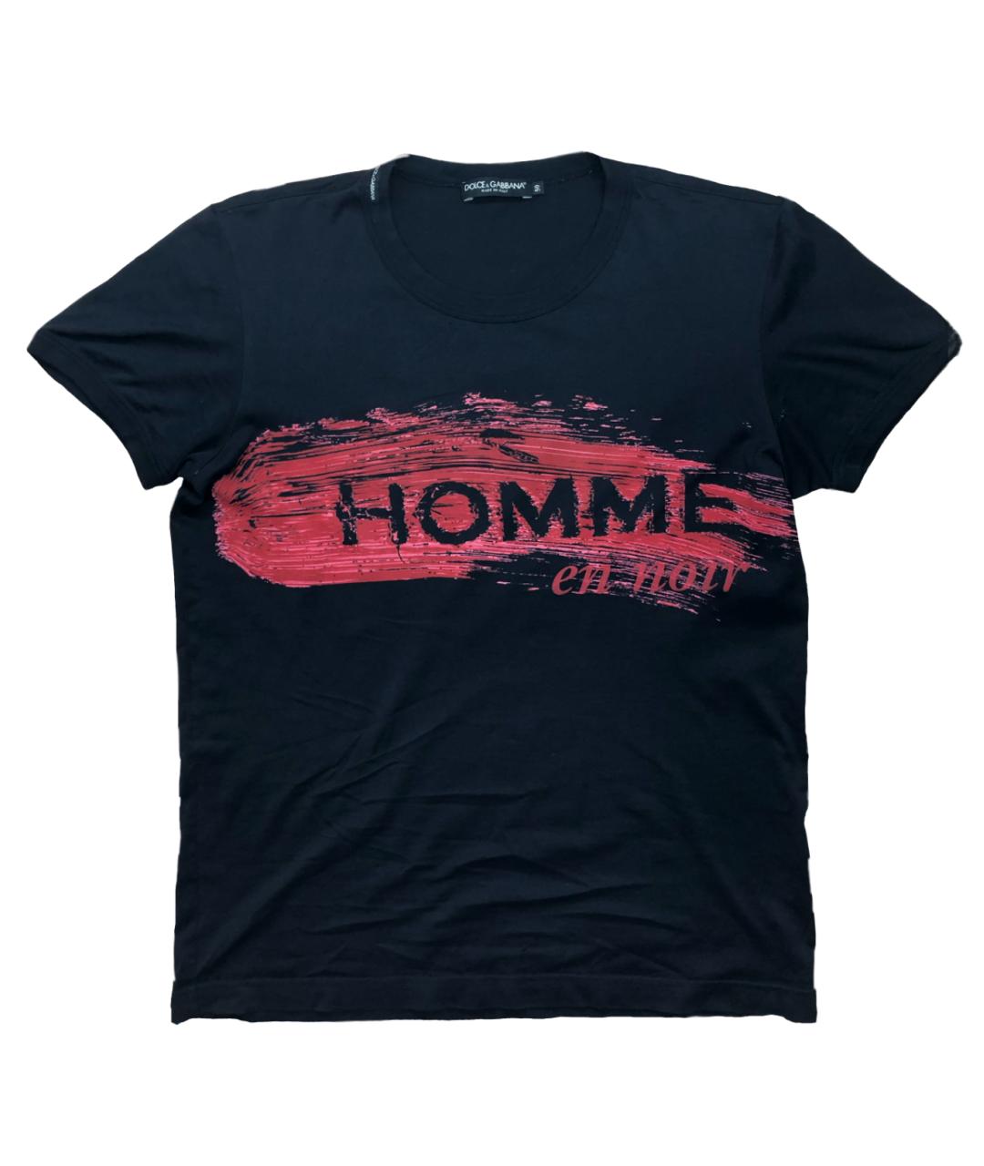 DOLCE&GABBANA Черная хлопковая футболка, фото 1