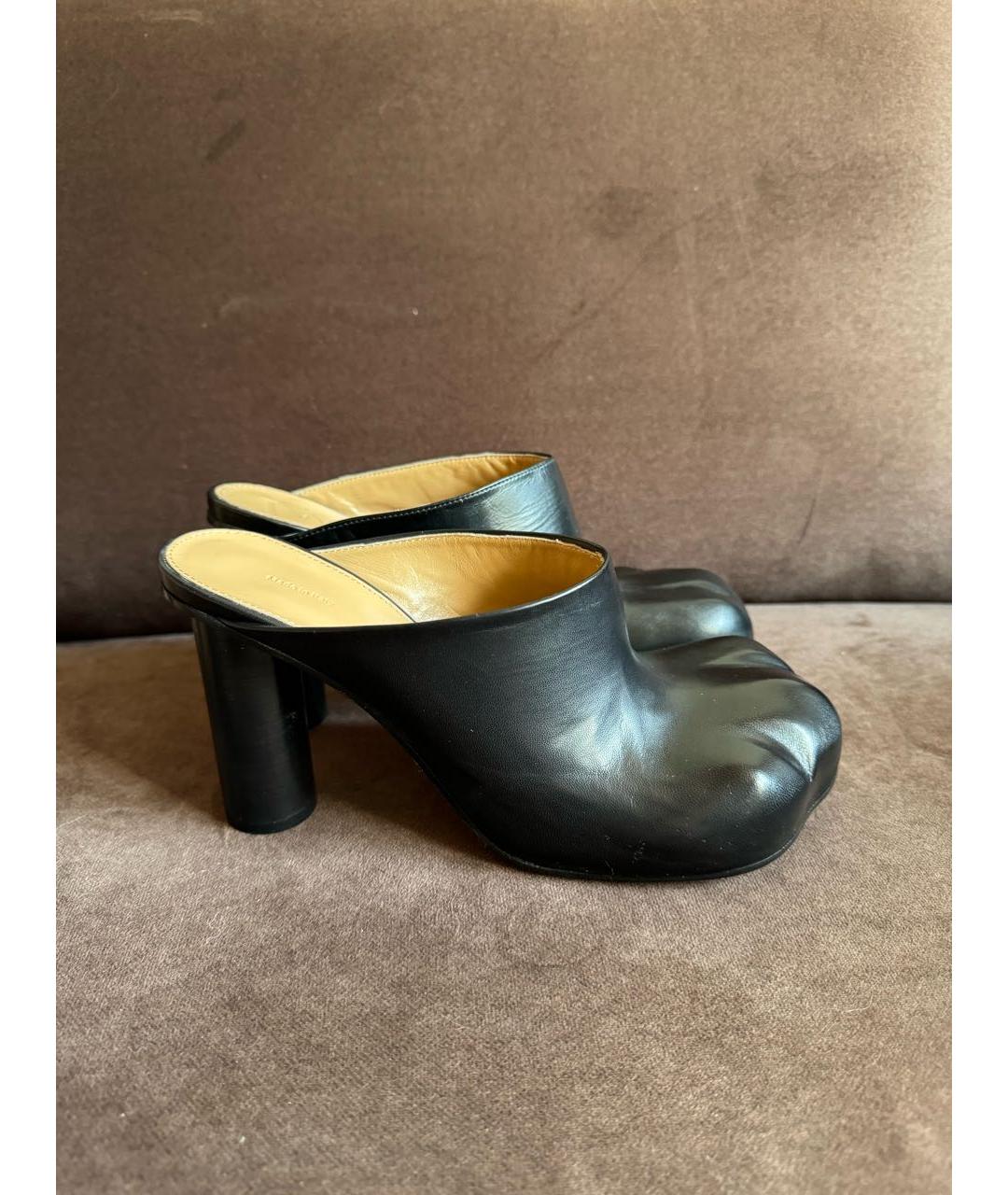 J.W.ANDERSON Черные кожаные мюли, фото 7