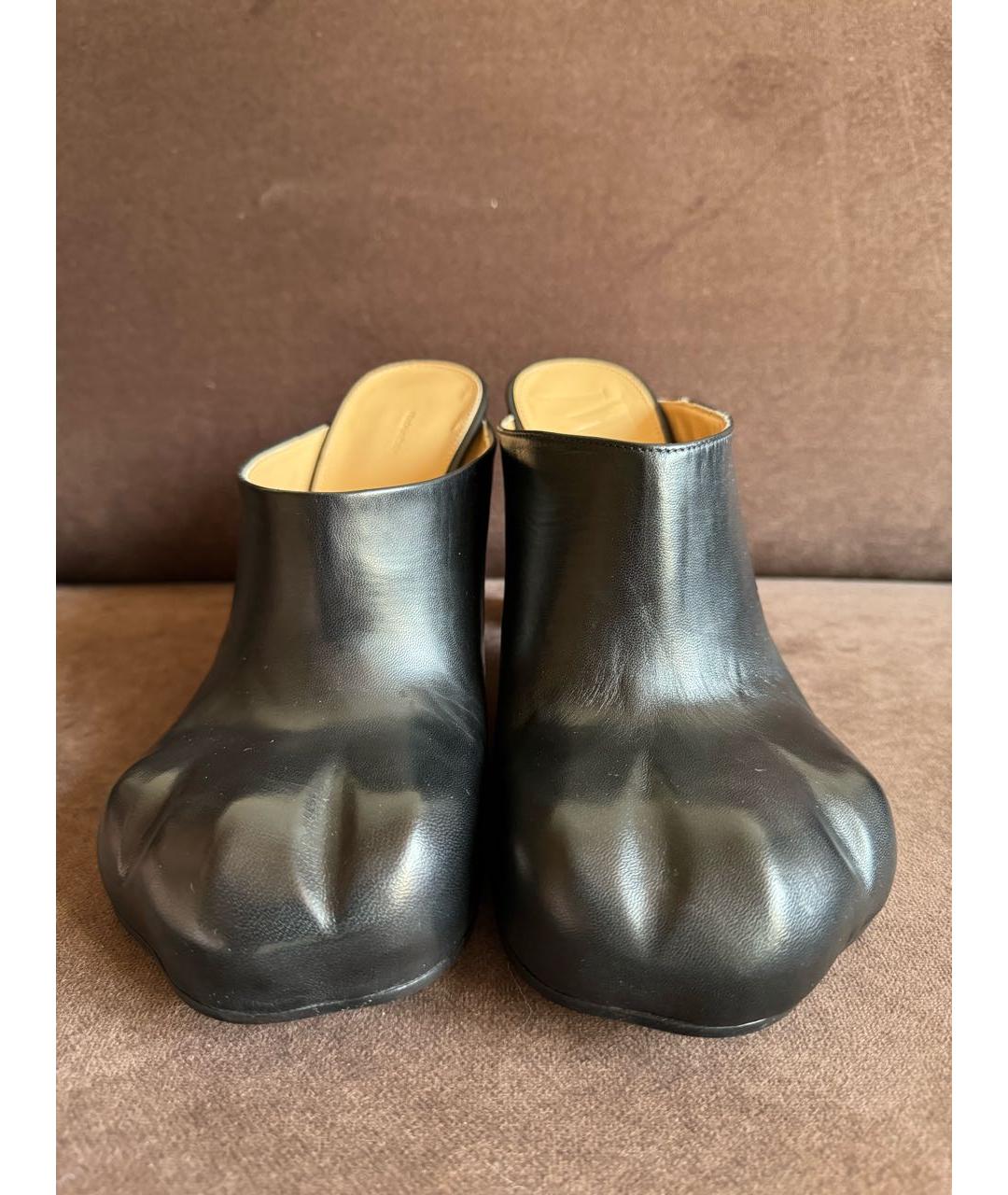 J.W.ANDERSON Черные кожаные мюли, фото 2