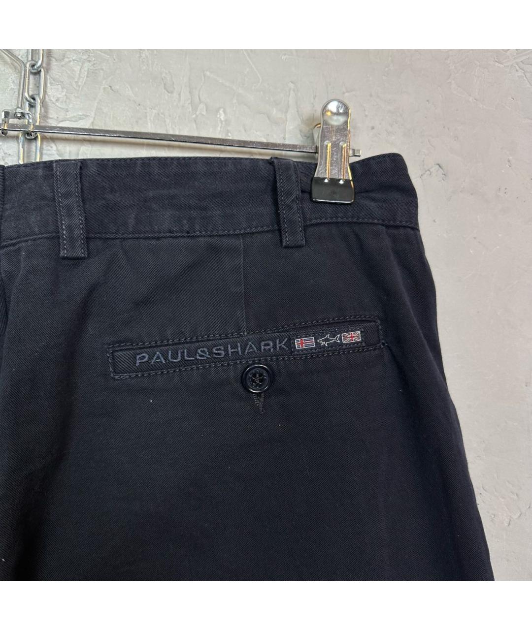PAUL & SHARK Темно-синие хлопко-эластановые брюки чинос, фото 4