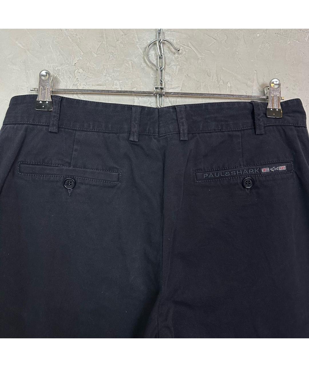 PAUL & SHARK Темно-синие хлопко-эластановые брюки чинос, фото 3
