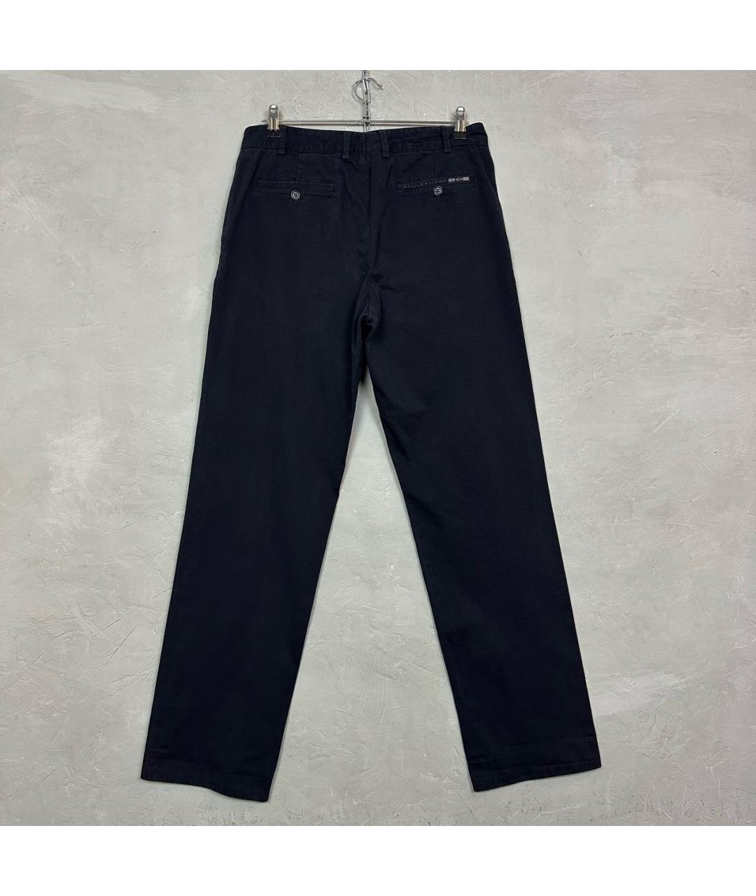 PAUL & SHARK Темно-синие хлопко-эластановые брюки чинос, фото 2