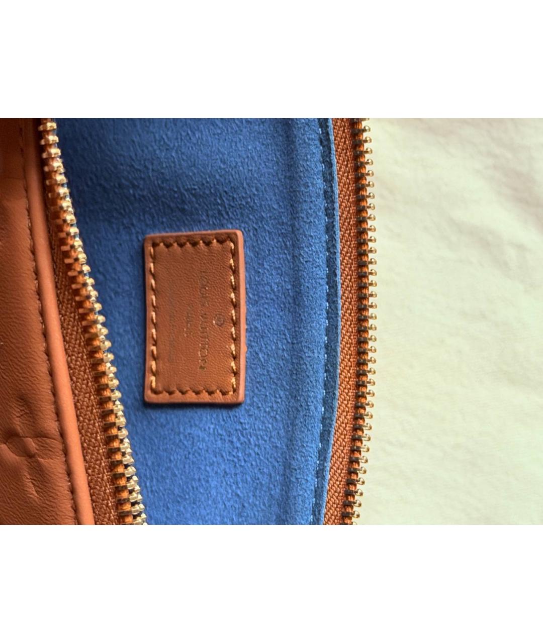 LOUIS VUITTON Бежевая кожаная сумка через плечо, фото 8