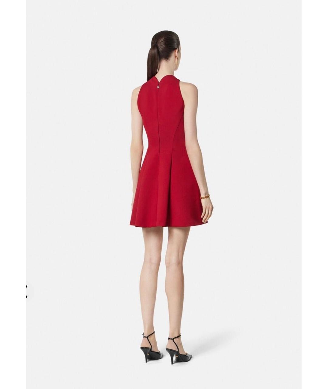 VERSACE Красное вискозное коктейльное платье, фото 7