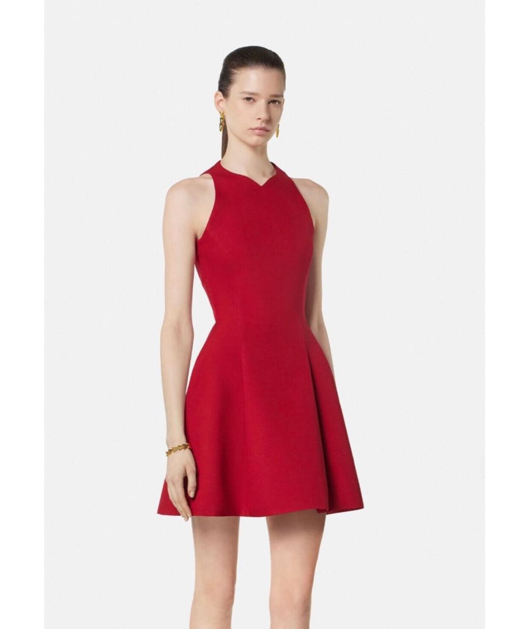 VERSACE Красное вискозное коктейльное платье, фото 5