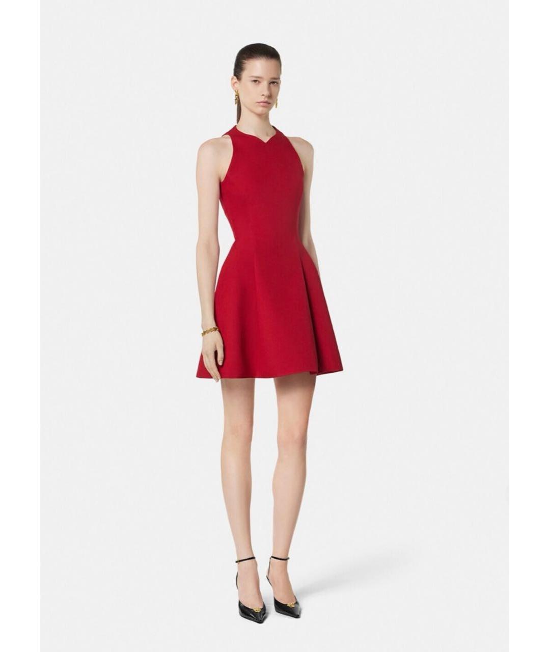 VERSACE Красное вискозное коктейльное платье, фото 8