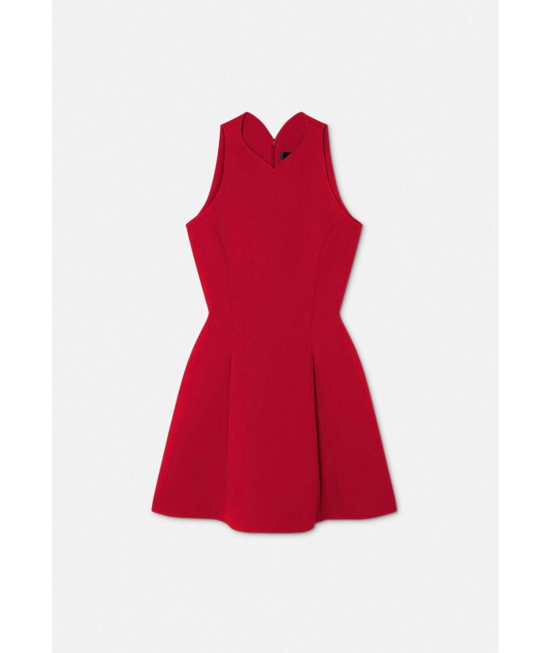 VERSACE Красное вискозное коктейльное платье, фото 10