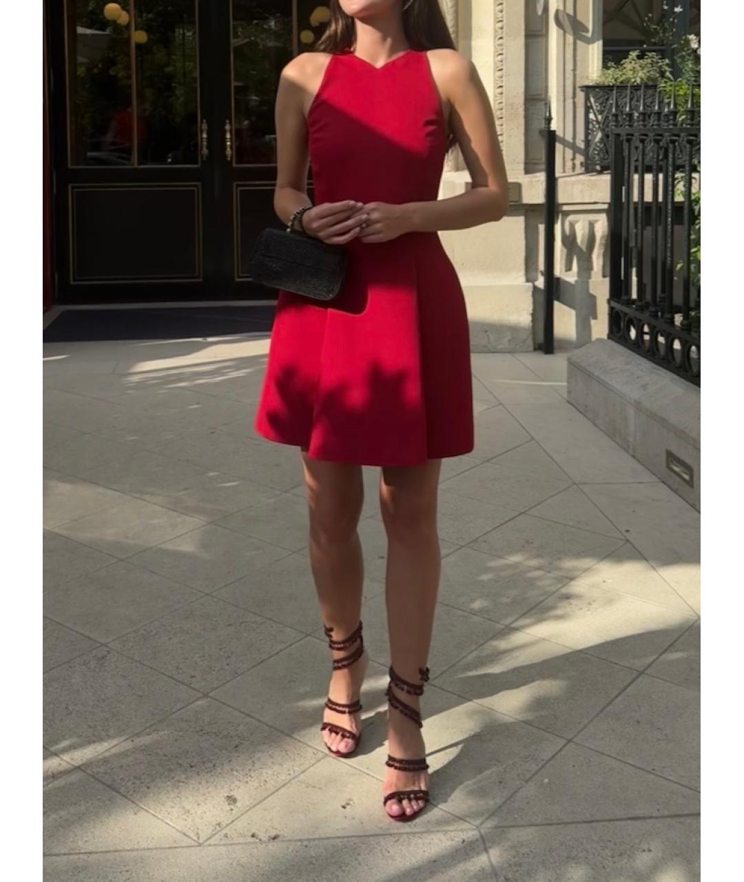 VERSACE Красное вискозное коктейльное платье, фото 9