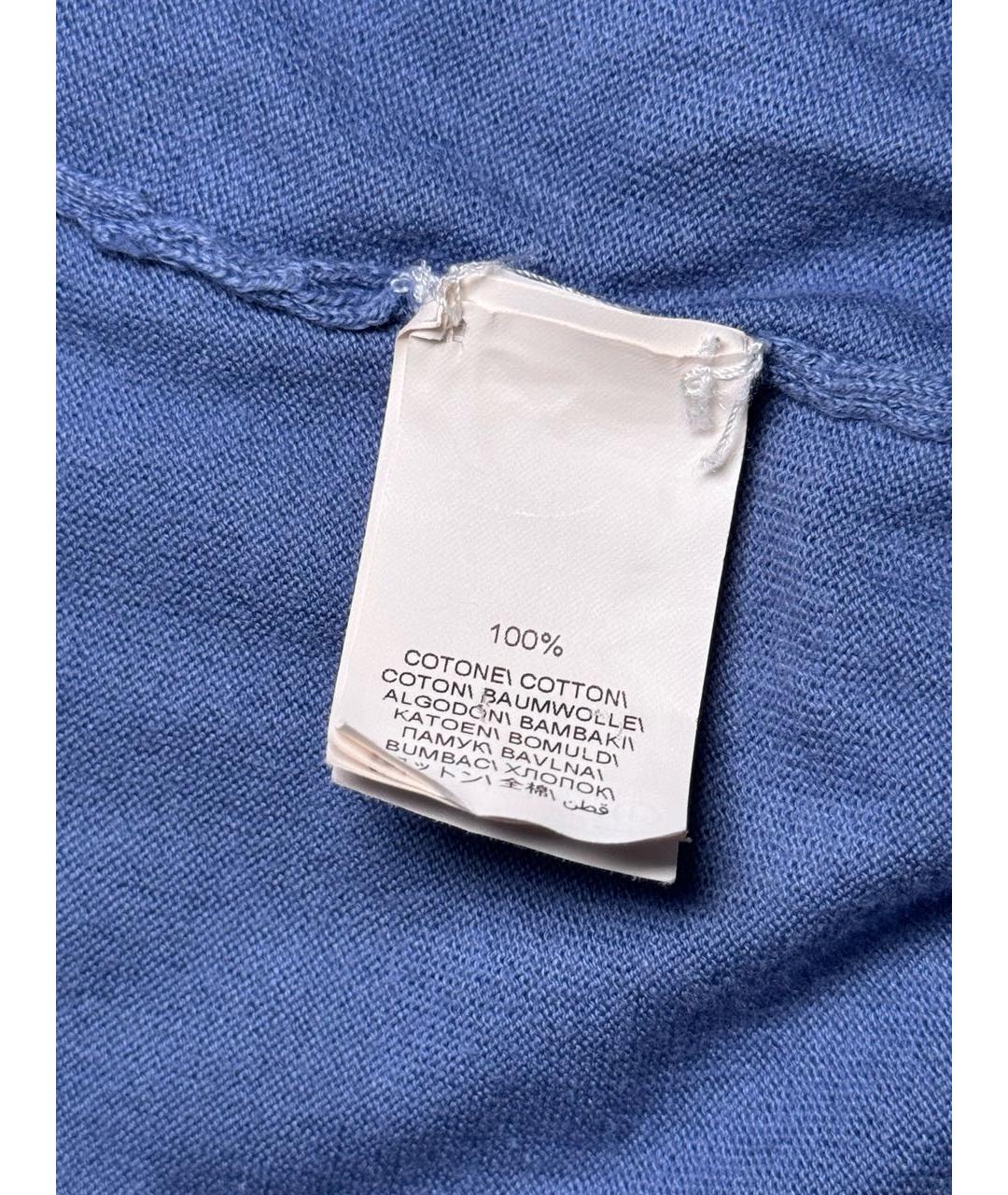 BRUNELLO CUCINELLI Голубой хлопковый кардиган, фото 6