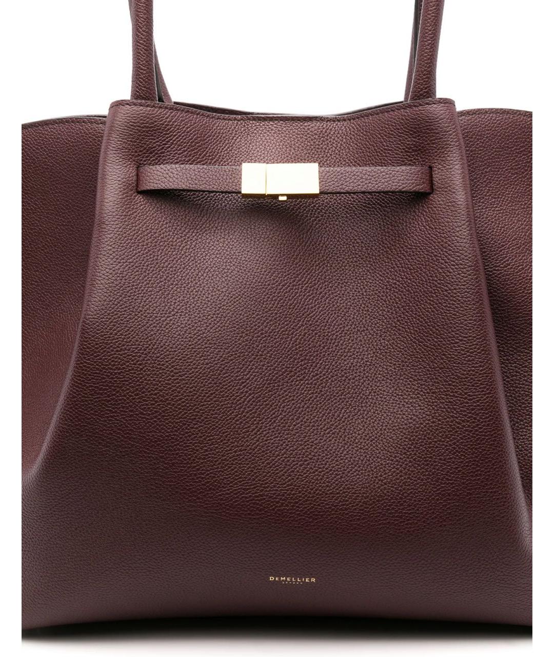 DEMELLIER Бордовая кожаная сумка тоут, фото 3