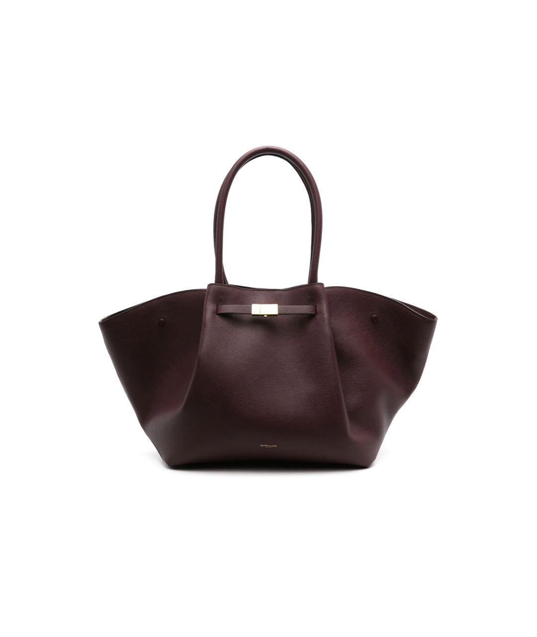 DEMELLIER Бордовая кожаная сумка тоут, фото 6
