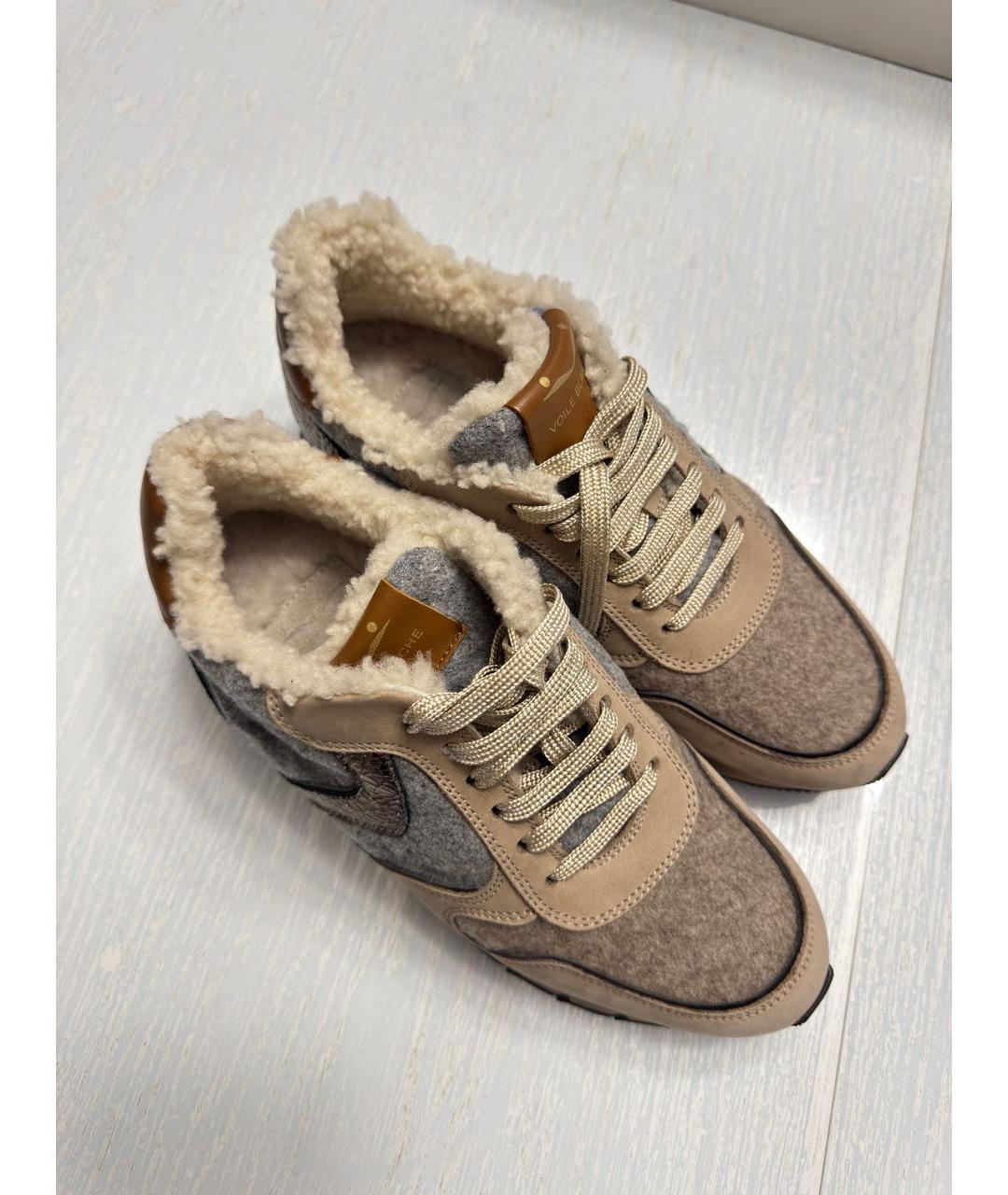 BLANCHA Коричневые нубуковые кроссовки, фото 3