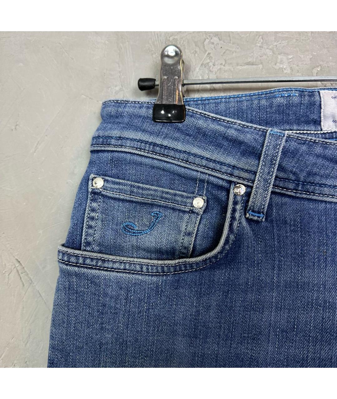 JACOB COHEN Синие хлопко-эластановые джинсы скинни, фото 7