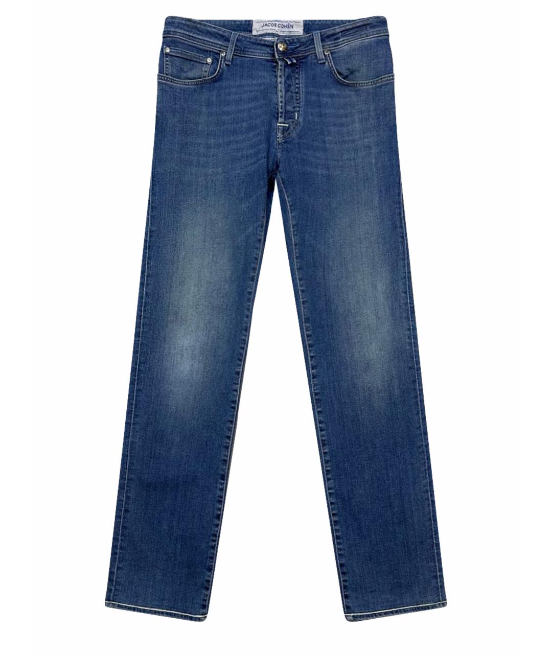 JACOB COHEN Синие хлопко-эластановые джинсы скинни, фото 1