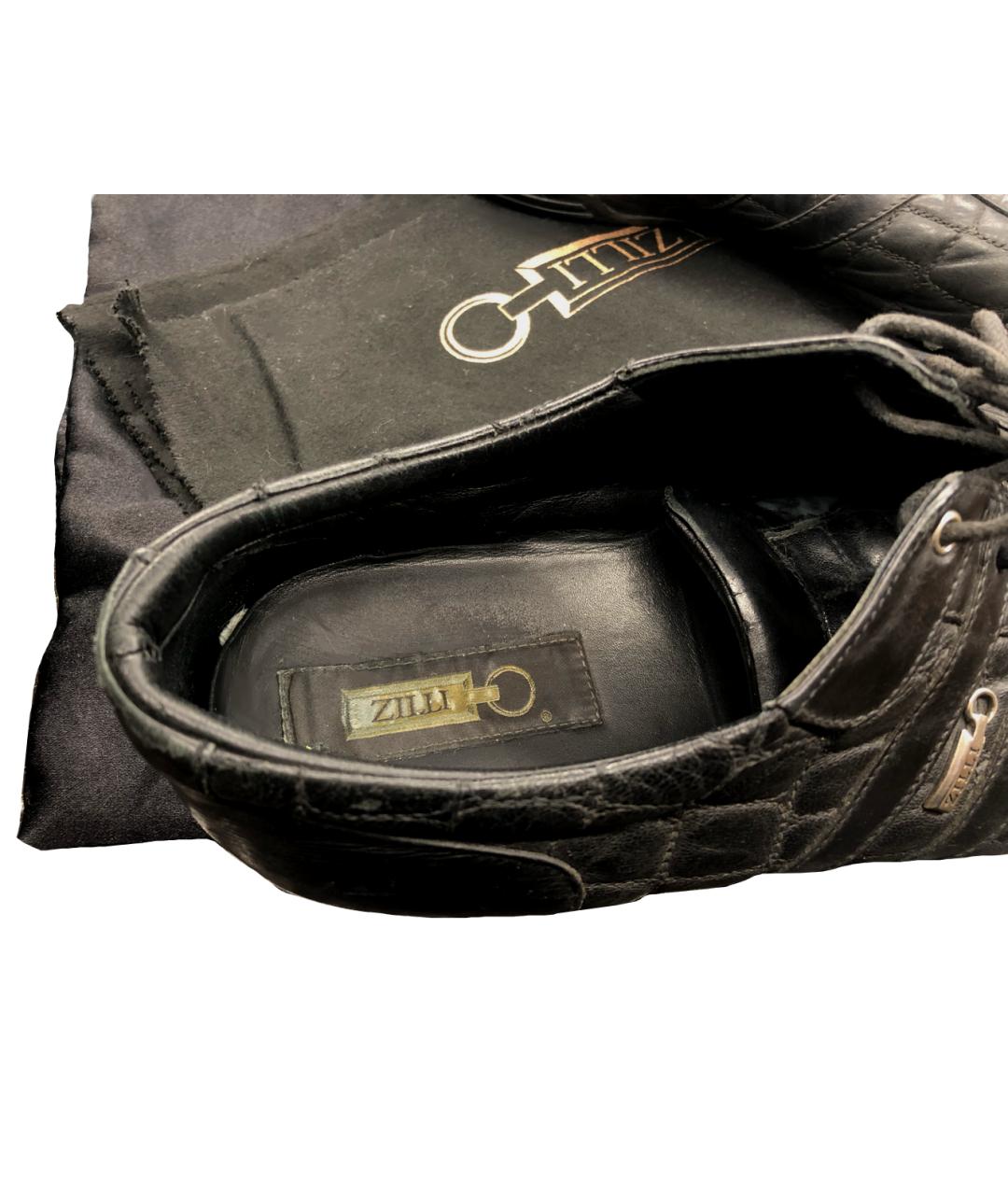 ZILLI Черные кожаные туфли, фото 3