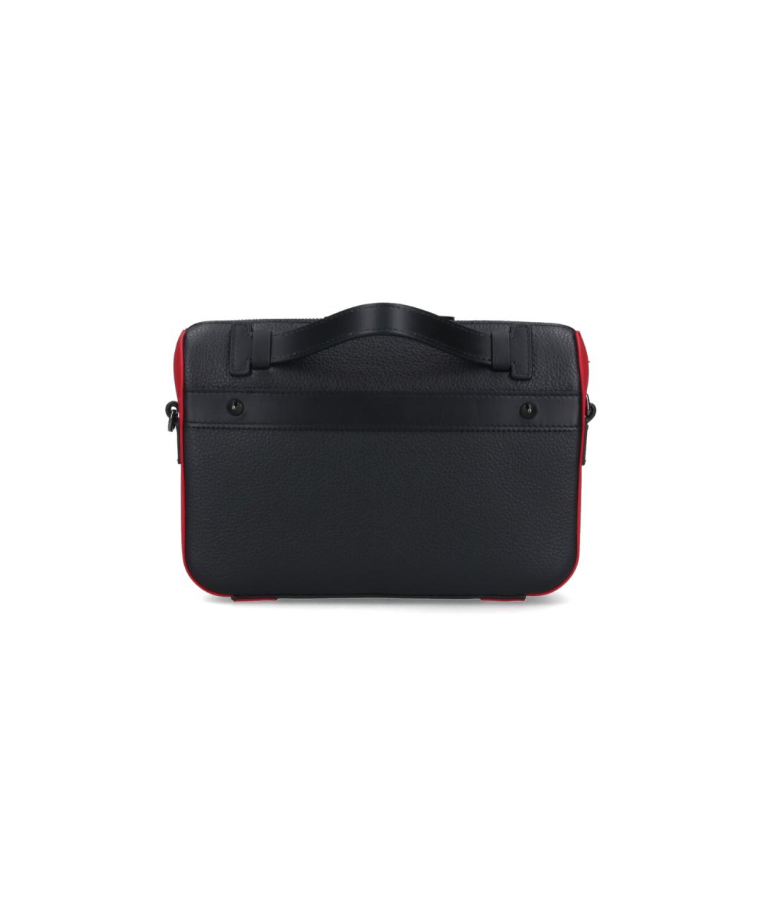 CHRISTIAN LOUBOUTIN Черная кожаная сумка на плечо, фото 3