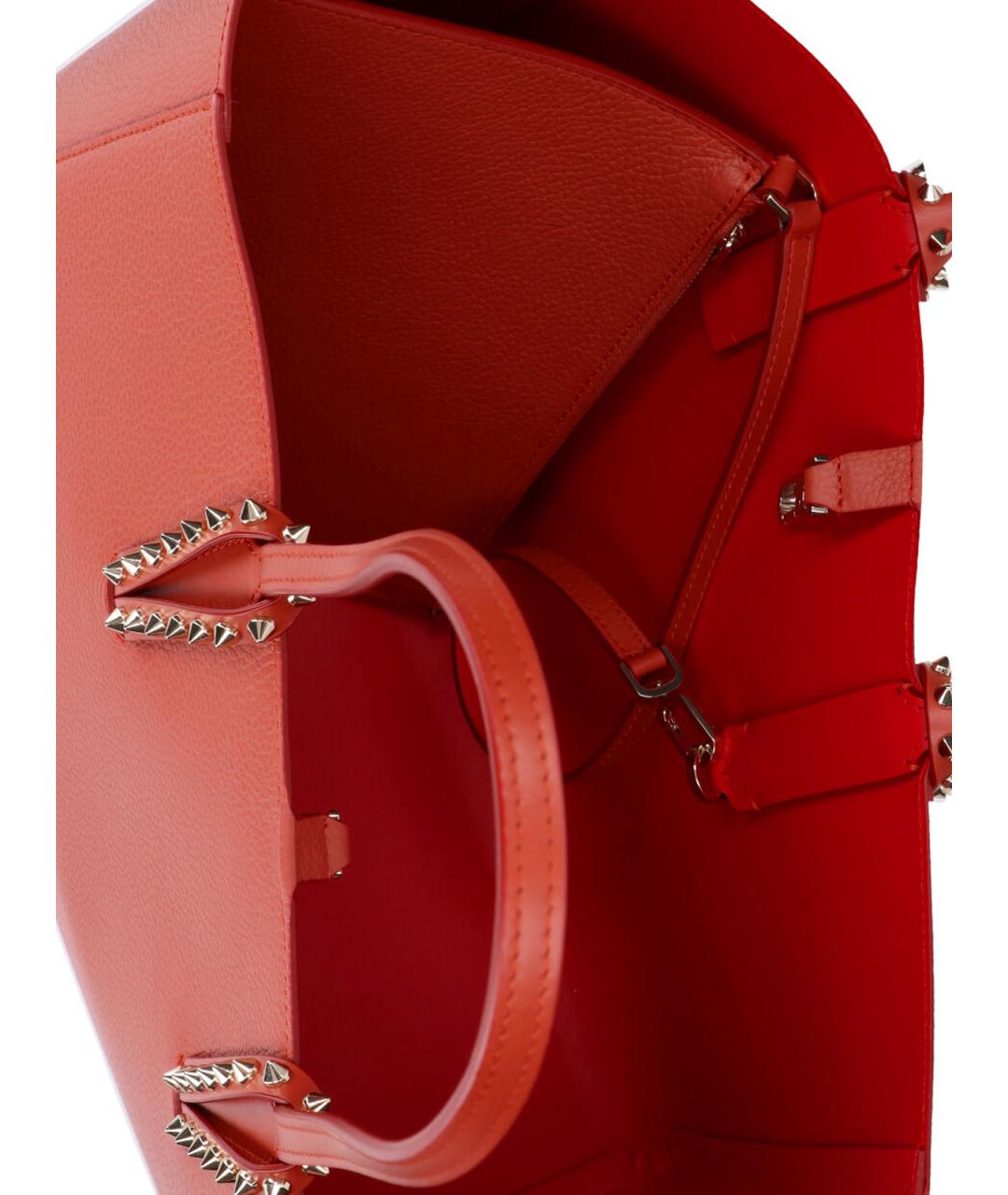 CHRISTIAN LOUBOUTIN Красная кожаная сумка тоут, фото 4