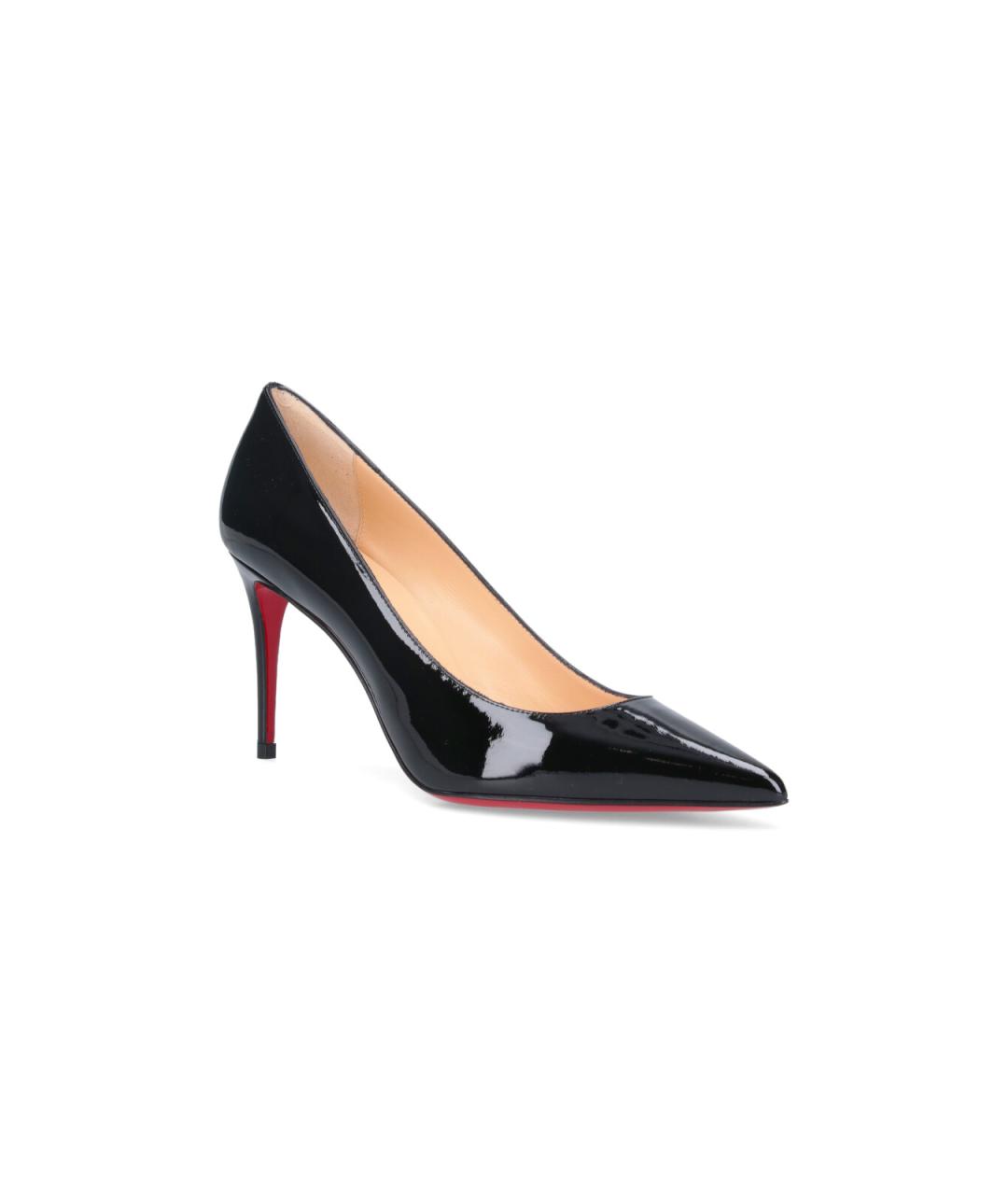 CHRISTIAN LOUBOUTIN Черные кожаные туфли, фото 2