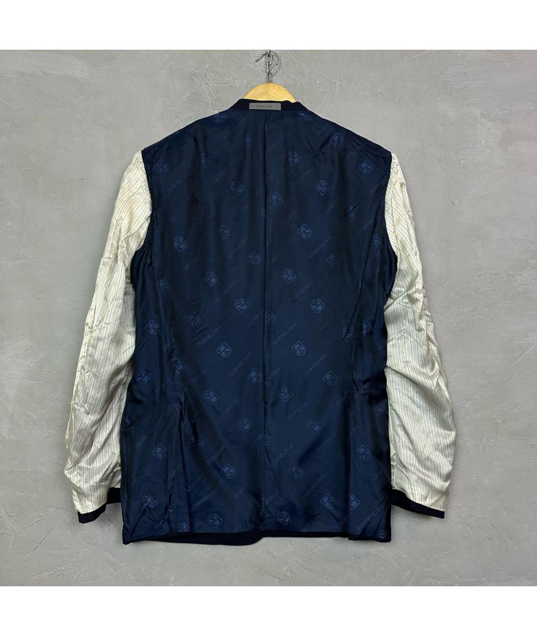 CORNELIANI Темно-синий шерстяной пиджак, фото 6