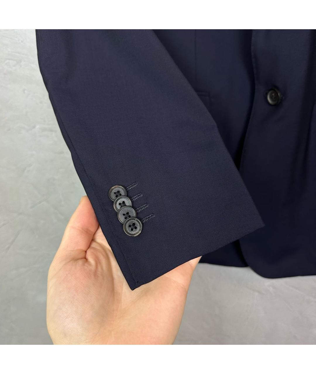 CORNELIANI Темно-синий шерстяной пиджак, фото 4