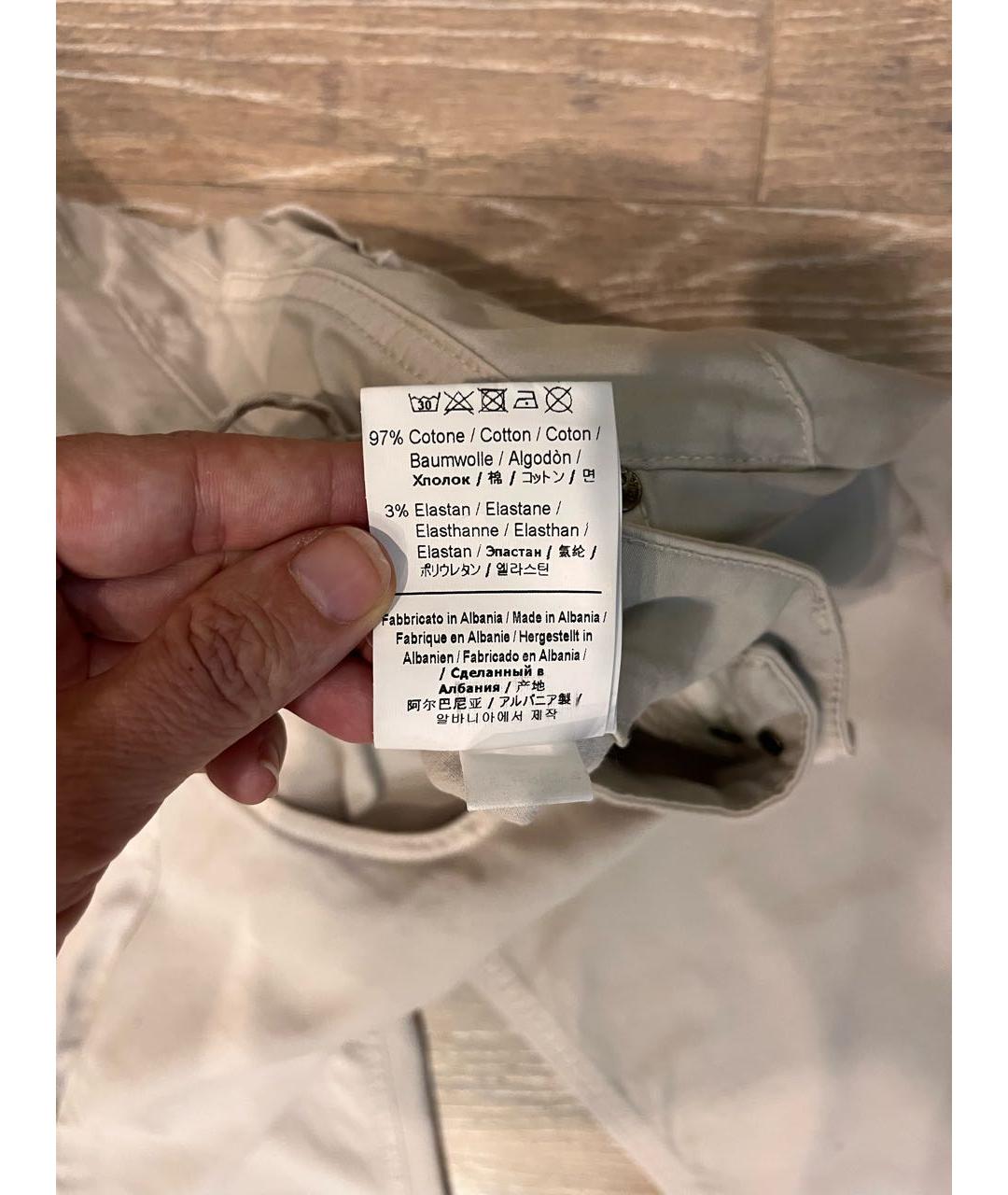 LIU JO Бежевые хлопко-эластановые джинсы слим, фото 6