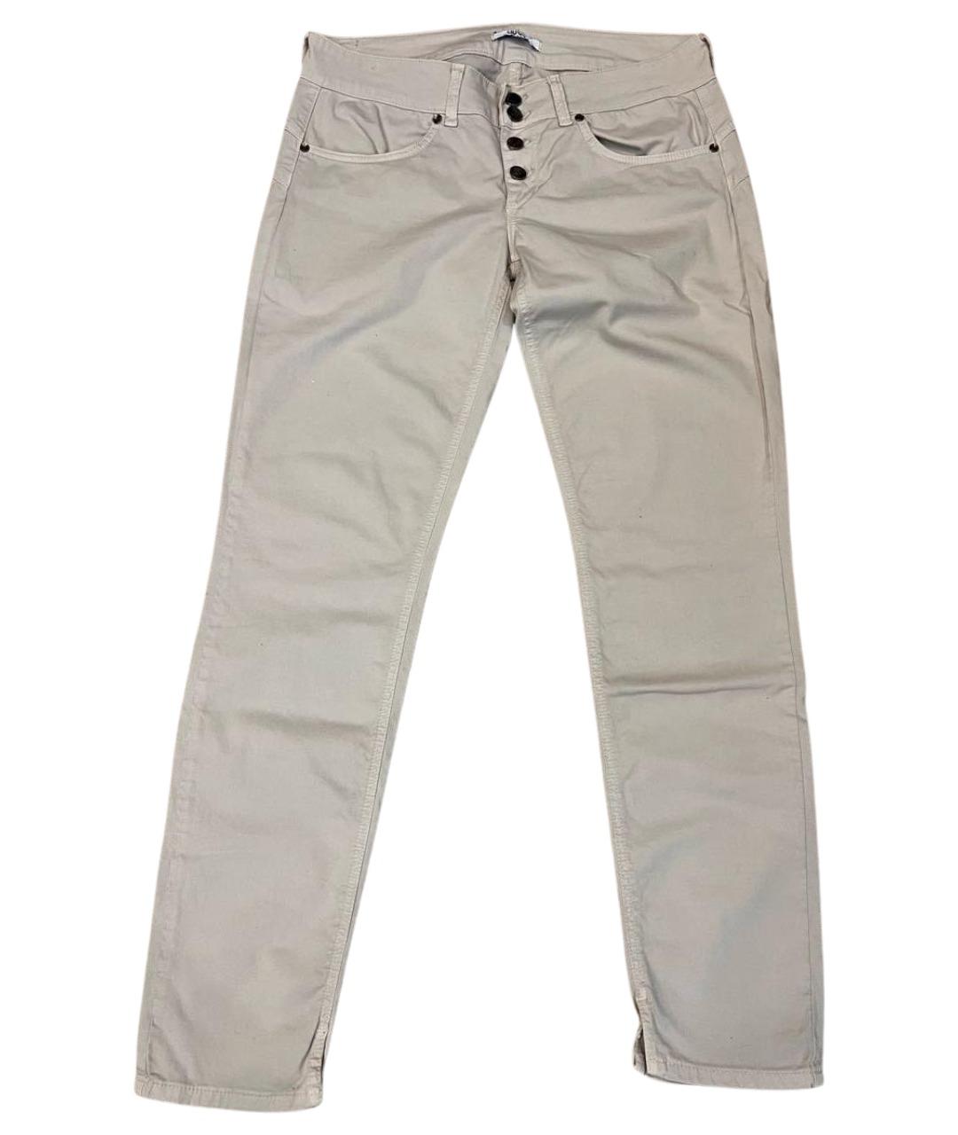 LIU JO Бежевые хлопко-эластановые джинсы слим, фото 1