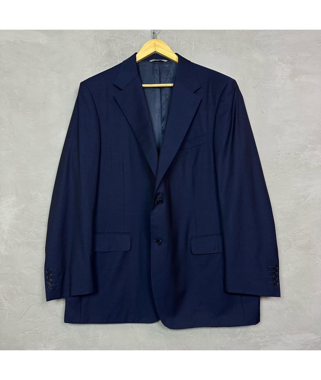 CANALI Темно-синий шерстяной пиджак, фото 9