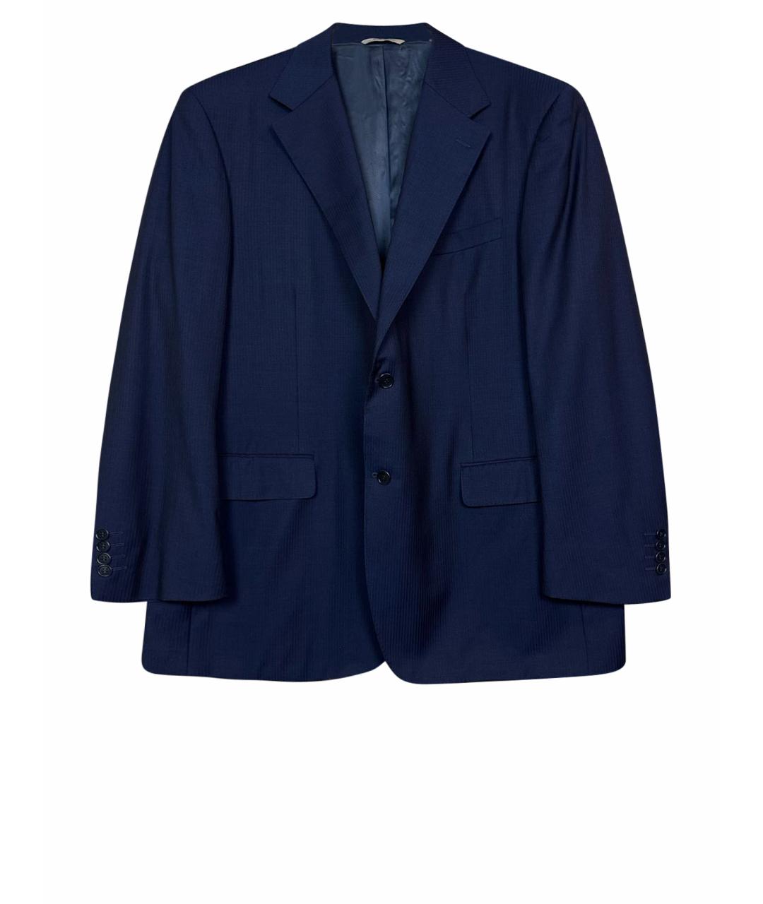 CANALI Темно-синий шерстяной пиджак, фото 1