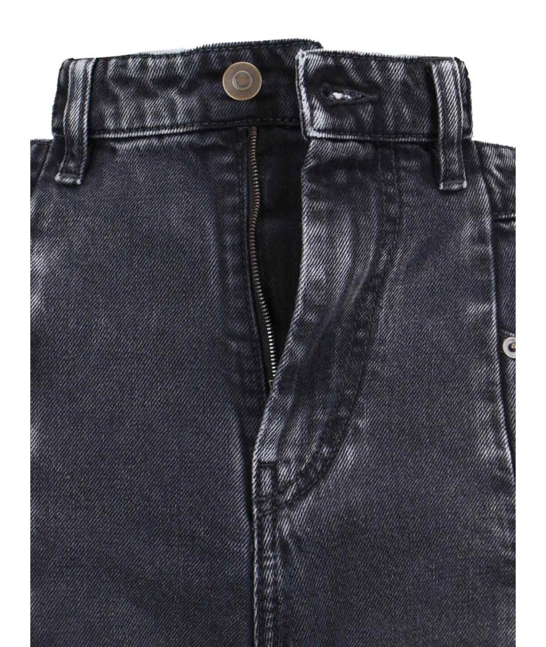 MAISON MARGIELA Черные хлопковые прямые джинсы, фото 5