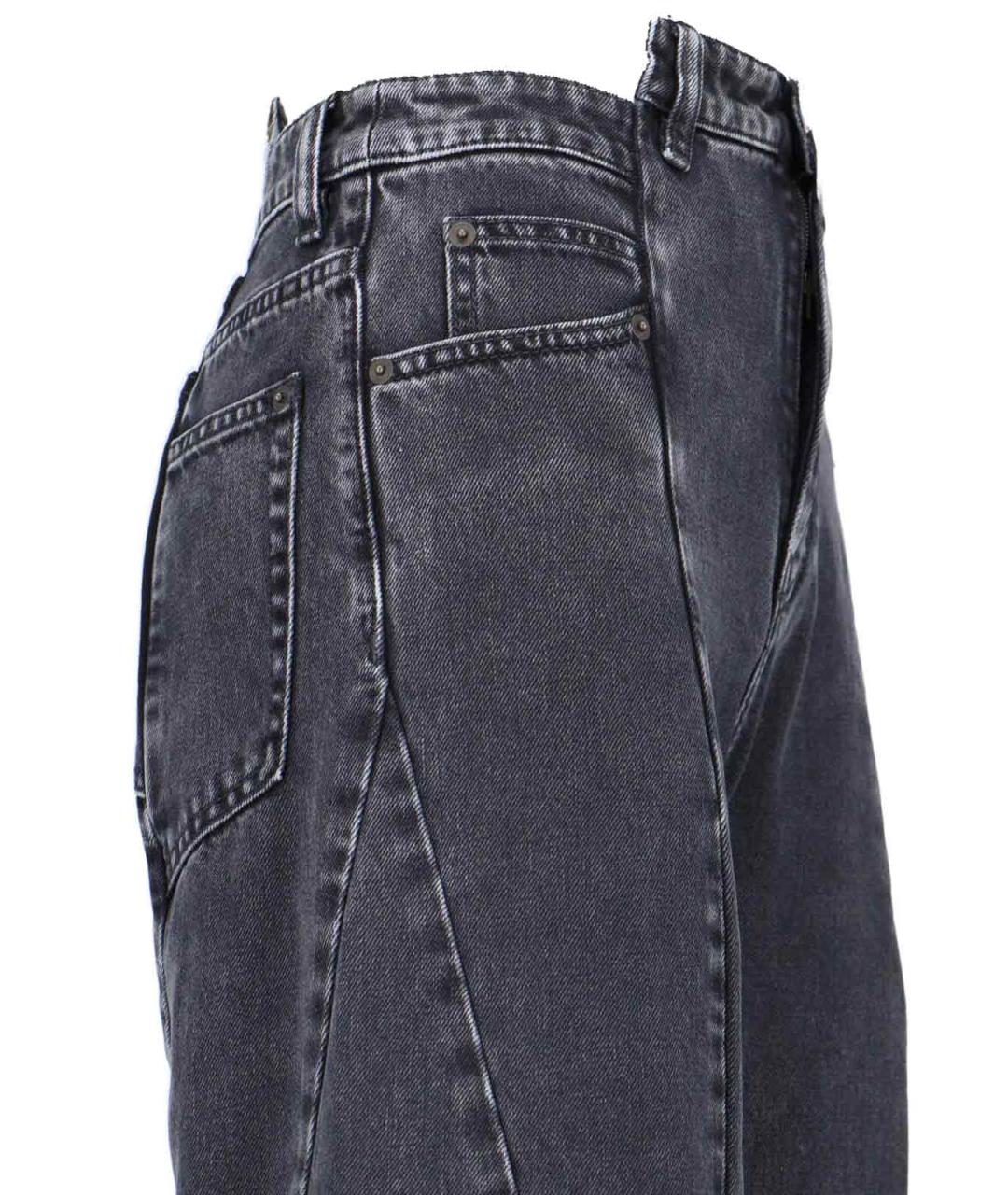 MAISON MARGIELA Черные хлопковые прямые джинсы, фото 4